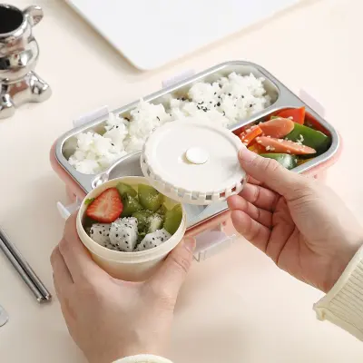 3 Compartment Stainless Steel Lunch Box Lx7095 secondary