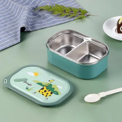 Stainless Steel 1000ml Animal Cartoon Lunch Box secondary