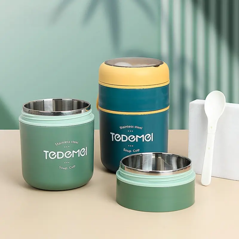 2 Layer 710ml Stainless Steel Soup Cup