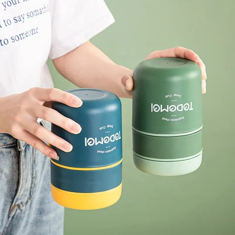 2 Layer 710ml Stainless Steel Soup Cup