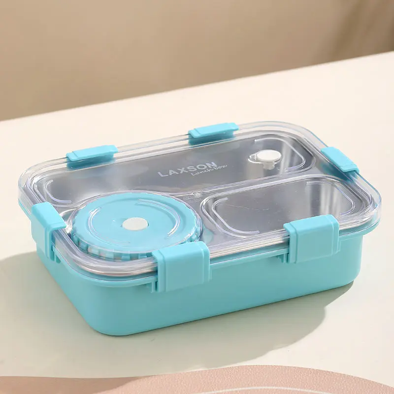 3 Compartment Laxson Stainless Steel Lunch Box