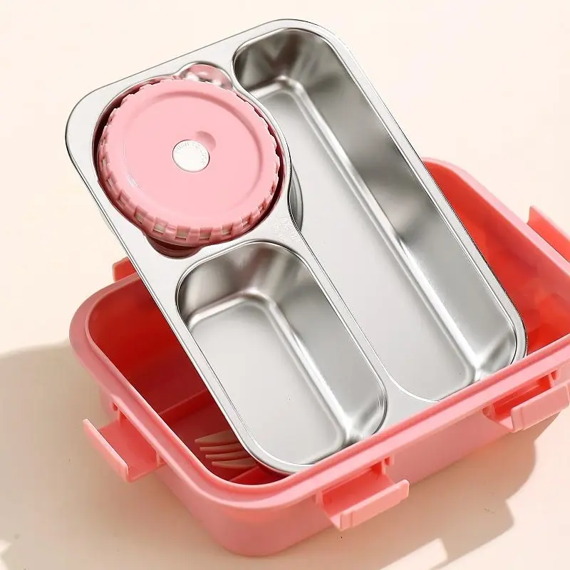 3 Compartment Laxson Stainless Steel Lunch Box