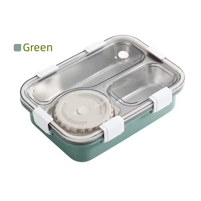 3 Compartment Stainless Steel Lunch Box Lx7095