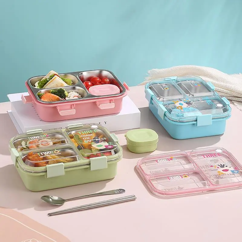 3 Compartment Stainless Steel Lunch Box Lx7121