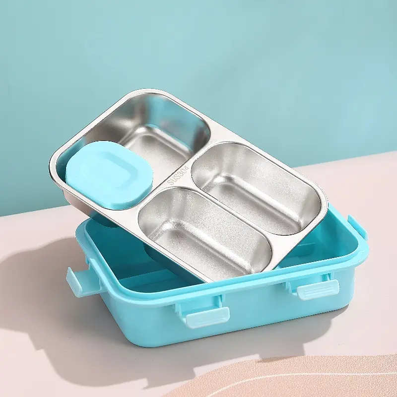 3 Compartment Stainless Steel Lunch Box Lx7121