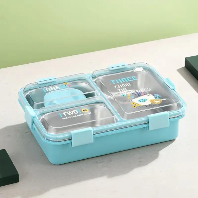 3 Compartment Stainless Steel Lunch Box Lx7121