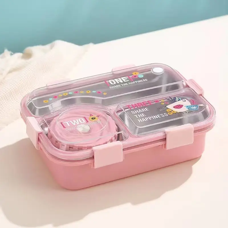 3 Compartment Stainless Steel Lunch Box Lx7122