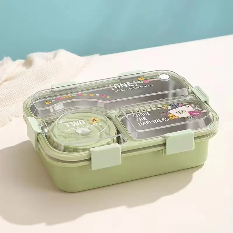 3 Compartment Stainless Steel Lunch Box Lx7122
