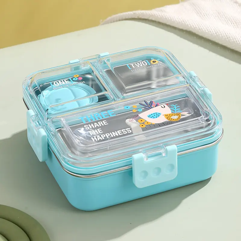 3 Compartment Stainless Steel Lunch Box Lx7138