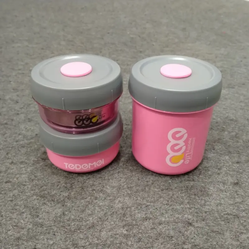 860ml Tedemei 3 Piece Stainless Steel Lunch Box