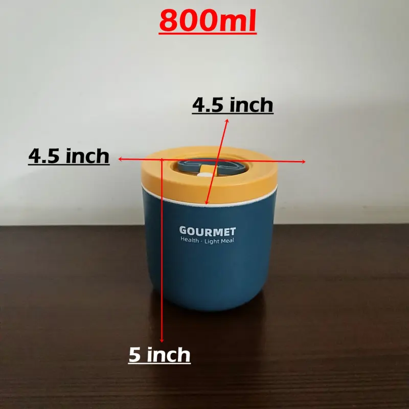 3 Piece Blue Gourmet Stainless Steel Lunch Box With Bag