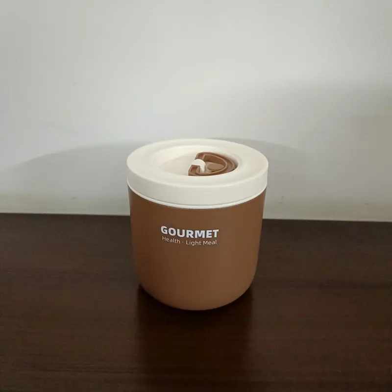 3 Piece Brown Gourmet Stainless Steel Lunch Box With Bag