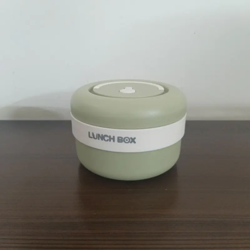 3 Piece New Stainless Steel Green Lunch Box With Foil Bag