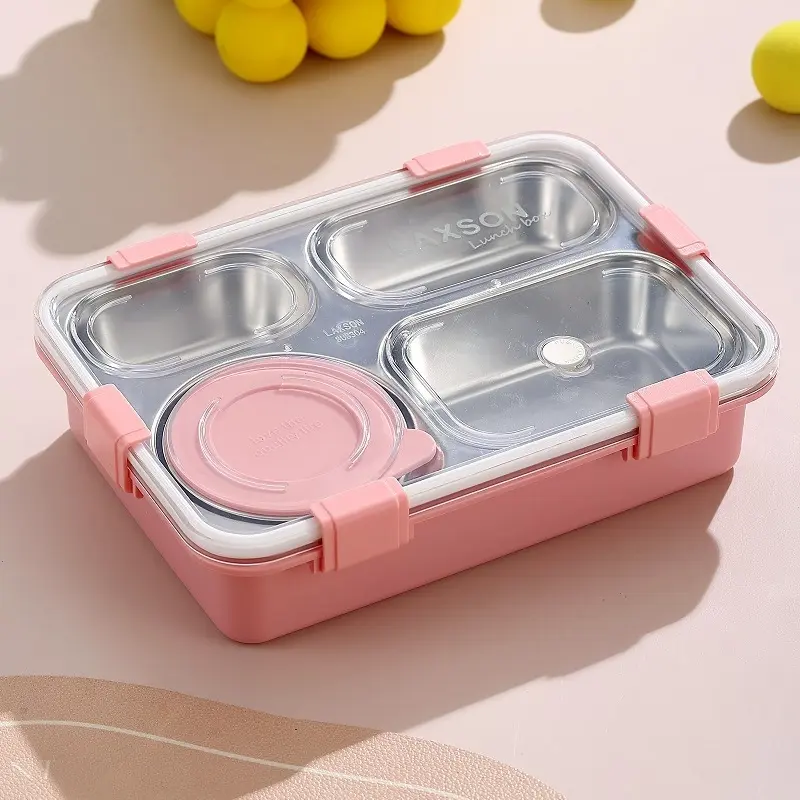 4 Compartment Laxson Stainless Steel Lunch Box