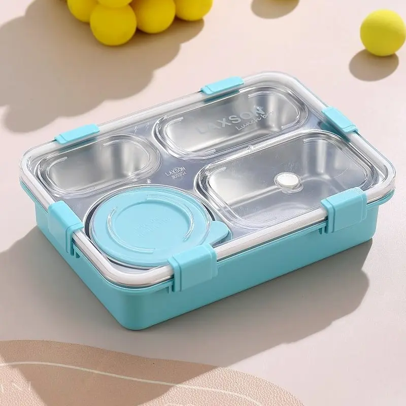 4 Compartment Laxson Stainless Steel Lunch Box