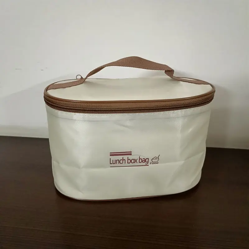 4 Piece Stainless Steel Cream Lunch Box With Foil Bag