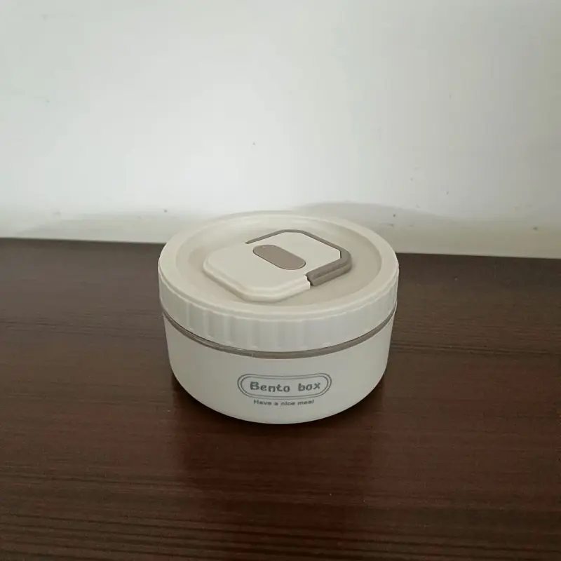 4 Piece Stainless Steel Cream Lunch Box With Foil Bag