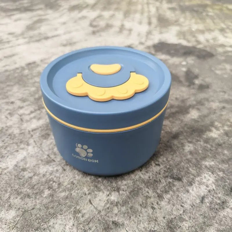 4 Piece Stainless Steel Green Lunch Box With Foil Bag