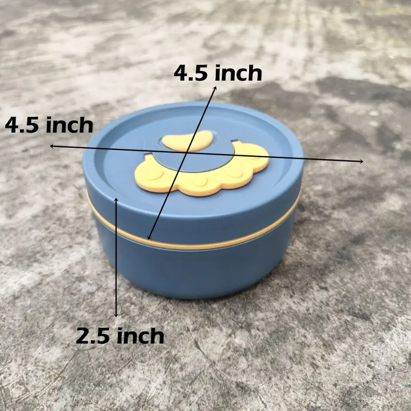 4 Piece Stainless Steel Green Lunch Box With Foil Bag