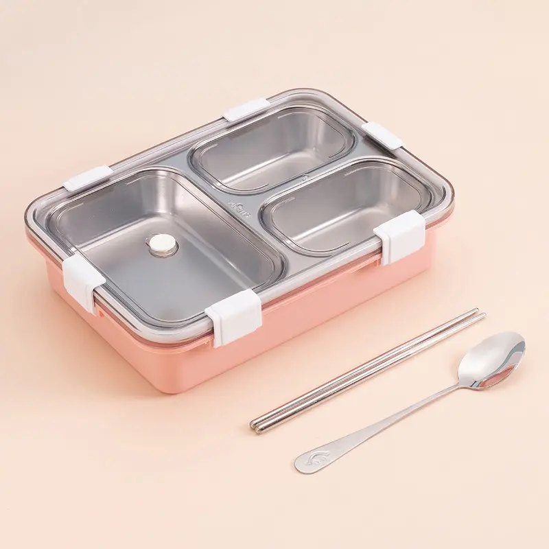 850ml 3 Compartment Stainless Steel Lunch