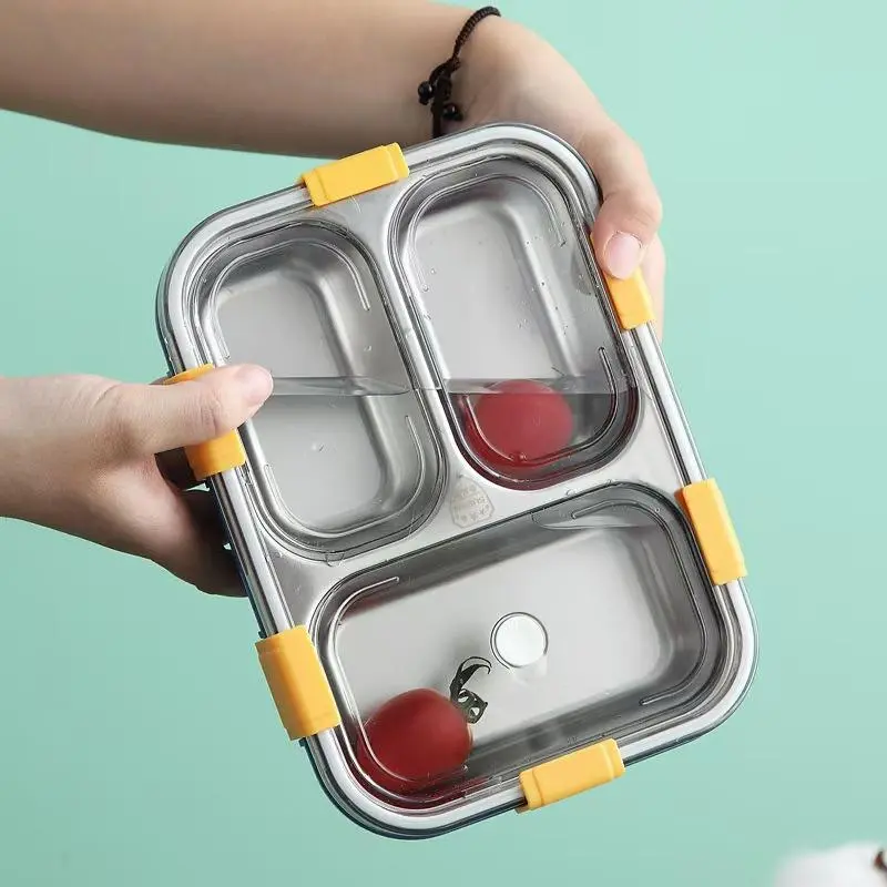 850ml 3 Compartment Stainless Steel Lunch