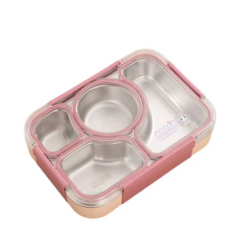 980ml 4 Compartment Stainless Steel Lunch