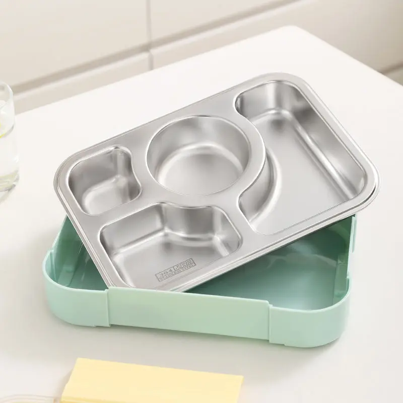 980ml 4 Compartment Stainless Steel Lunch