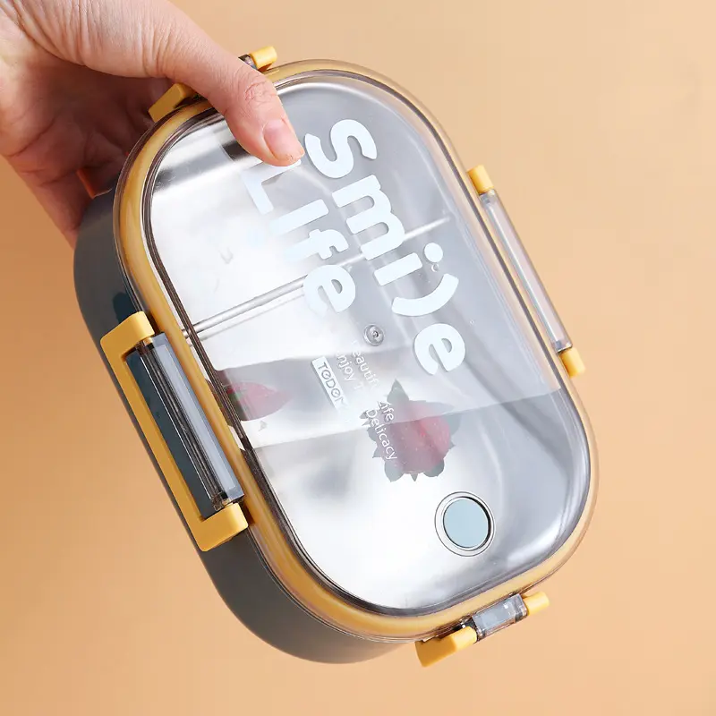 980ml Tedemei Smile Life Stainless Steel Lunch Box