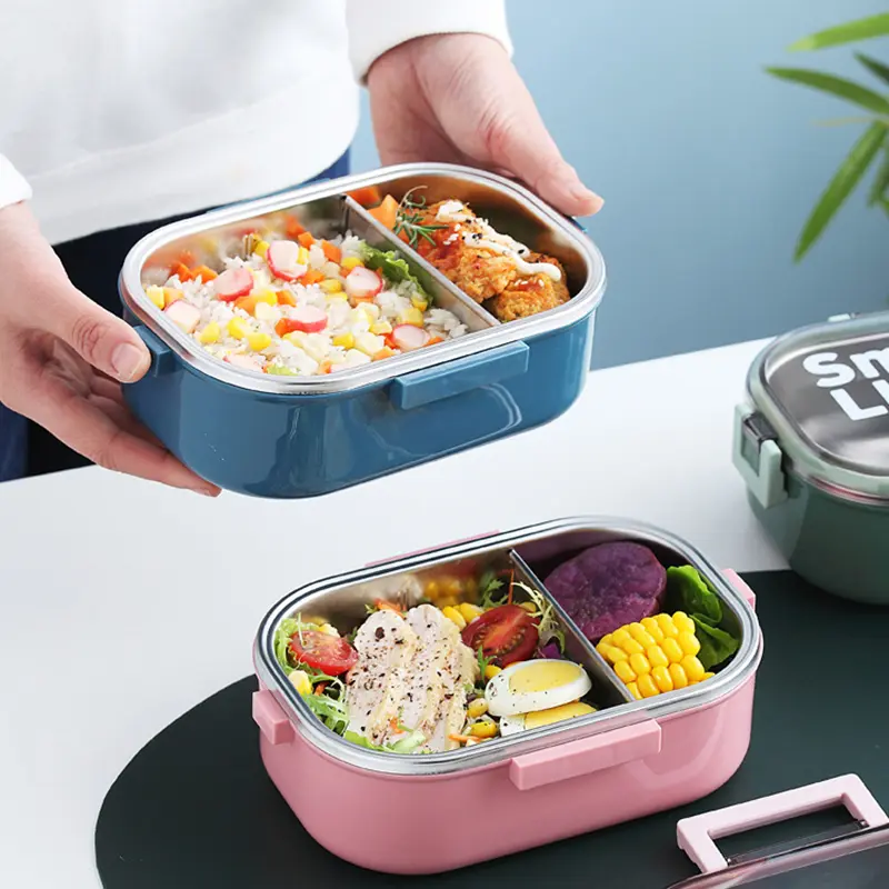 980ml Tedemei Smile Life Stainless Steel Lunch Box