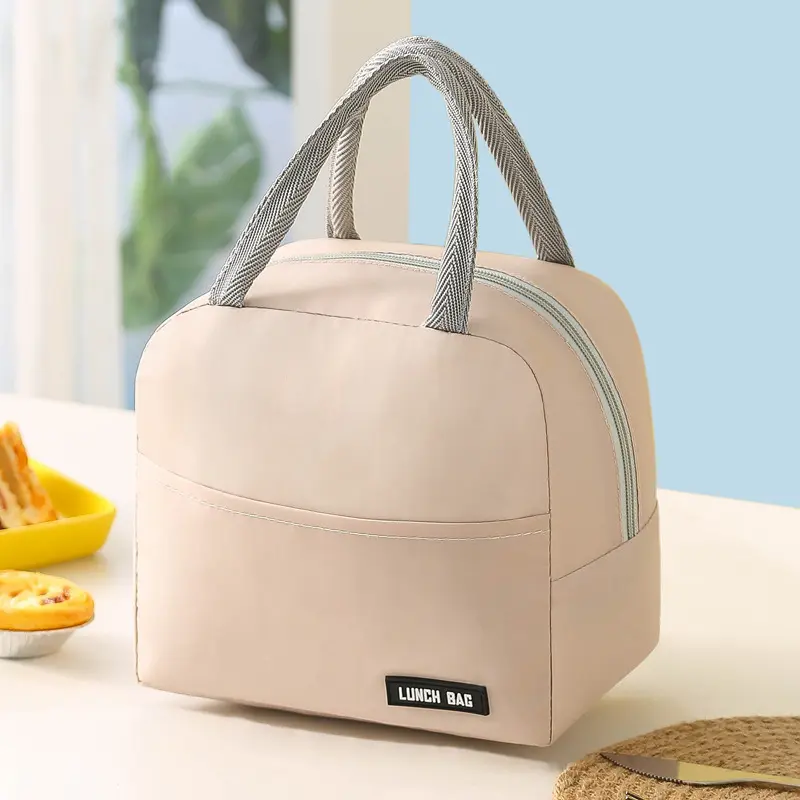Solid Color Insulated Lunch Bag