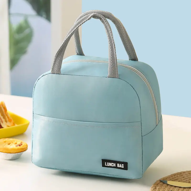 Solid Color Insulated Lunch Bag